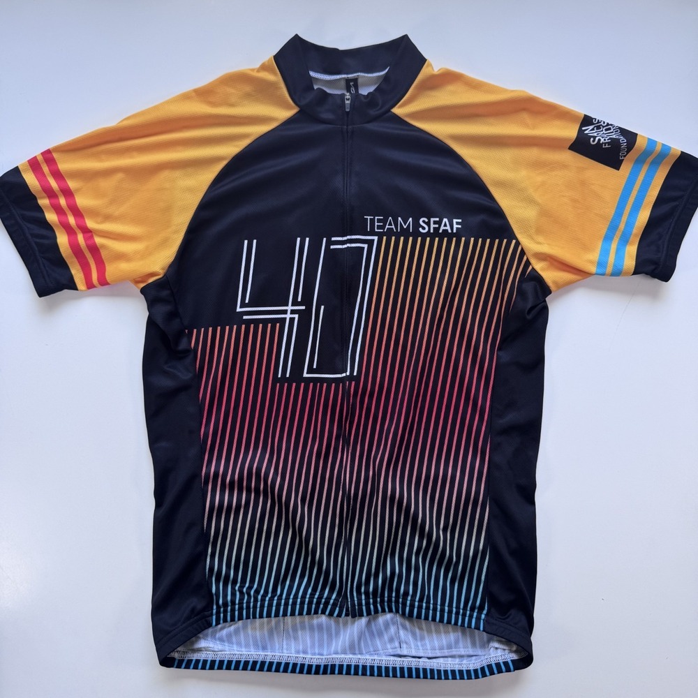 VOLER Cycling Jersey Short Sleeve Full Zip San Francisco Aids Foundation Large